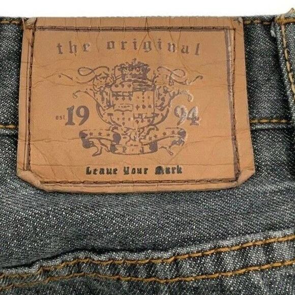 PJ Mark Jeans Men's Size 38X32 Relaxed Fit Straight Leg Medium Wash Black Denim - Picture 8 of 9